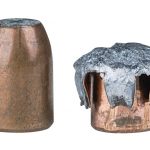 Federal bonder core bullet left and upset bullet right