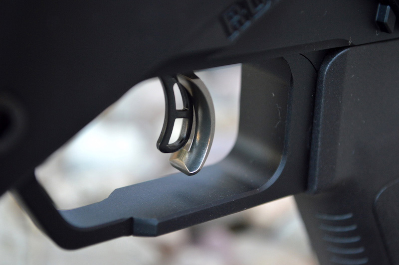 close up of the trigger on the Ruger Precision Rifle