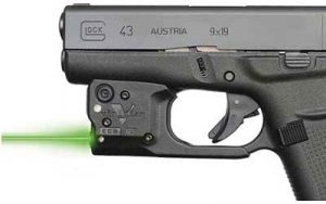 Glock 43 with Viridian Instant on laser for Massad Ayoob
