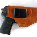Galco Stow and Go pistol holster, back