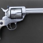 stainless steel Ruger Blackhawk revolver right profile