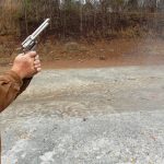 Bob Campbell shooting the Ruger Blackhawk revolver