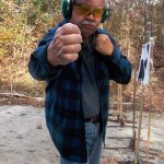 Bob Campbell demonstrating a bladed hand strike
