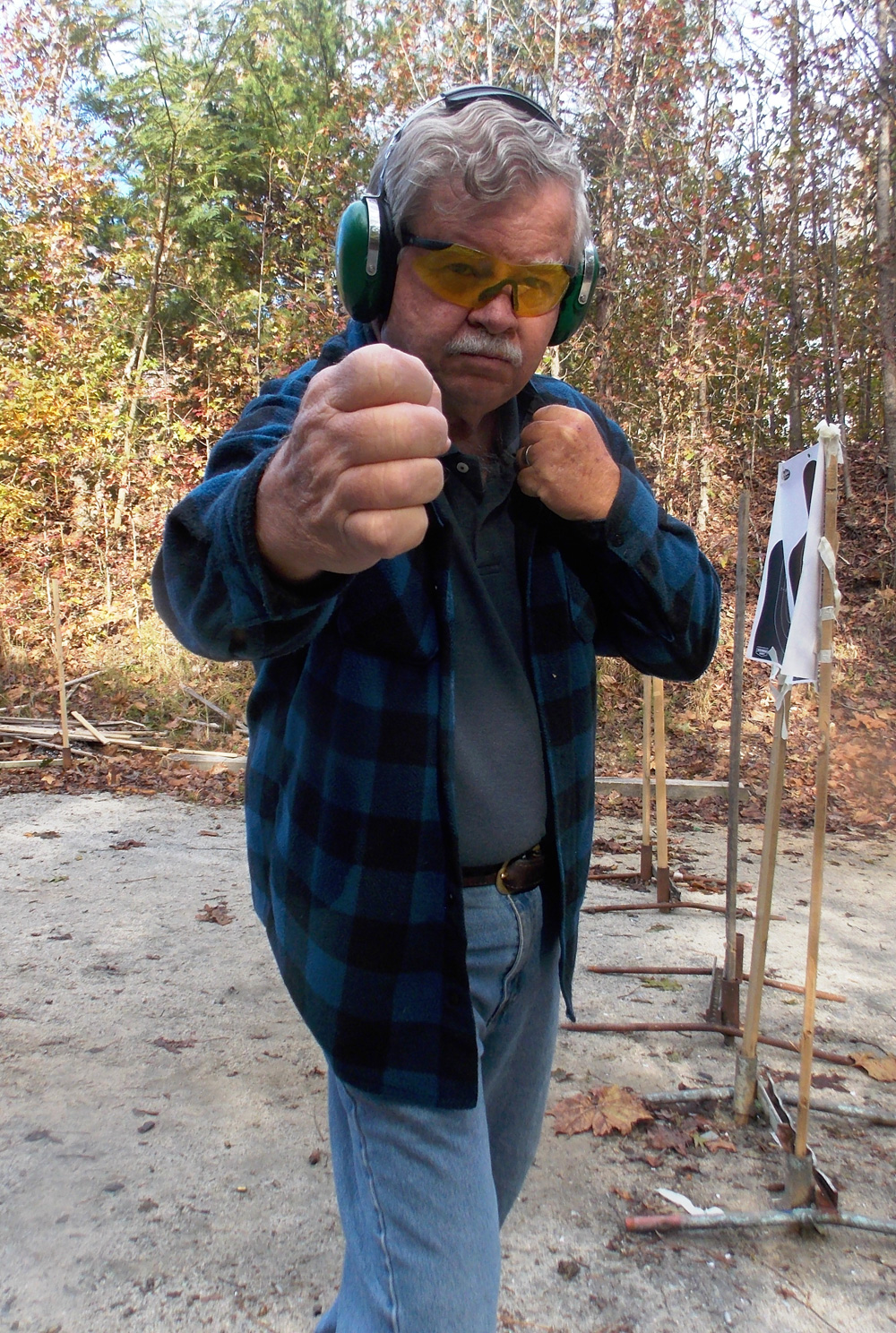 Bob Campbell demonstrating a bladed hand strike