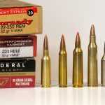 Several rifle cartridges showing camparrision to the 224 Valkyrie
