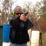 Bob Campbell shooting the Beretta M9 pistol