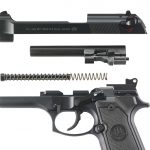 Fieldstripped Beretta M9 pistol