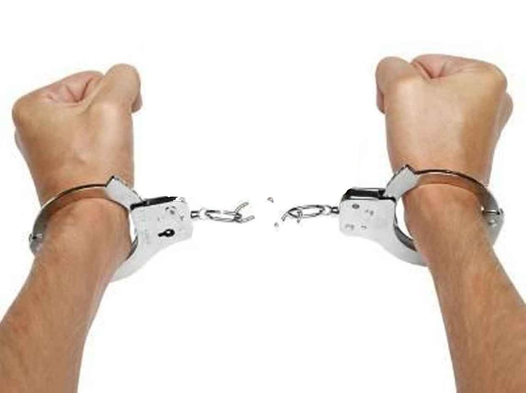 Breaking handcuff chains