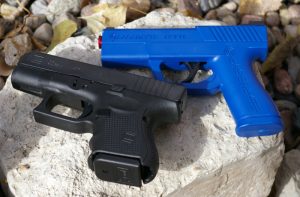 LaserLyte trainer compared to Glock pistol
