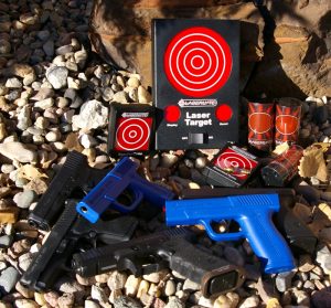 LaserLyte pistol, Trainers and Glock pistol