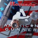 Hornady’s 185-grain XTP american flag ammunition box