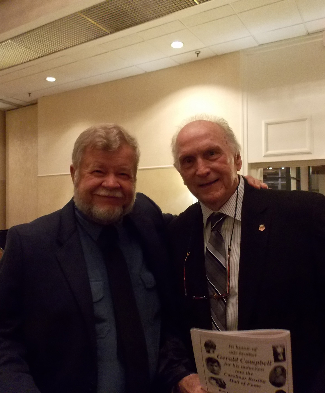 Bob and Jerry Campbell at the Carolina Boxing Hall of Fame