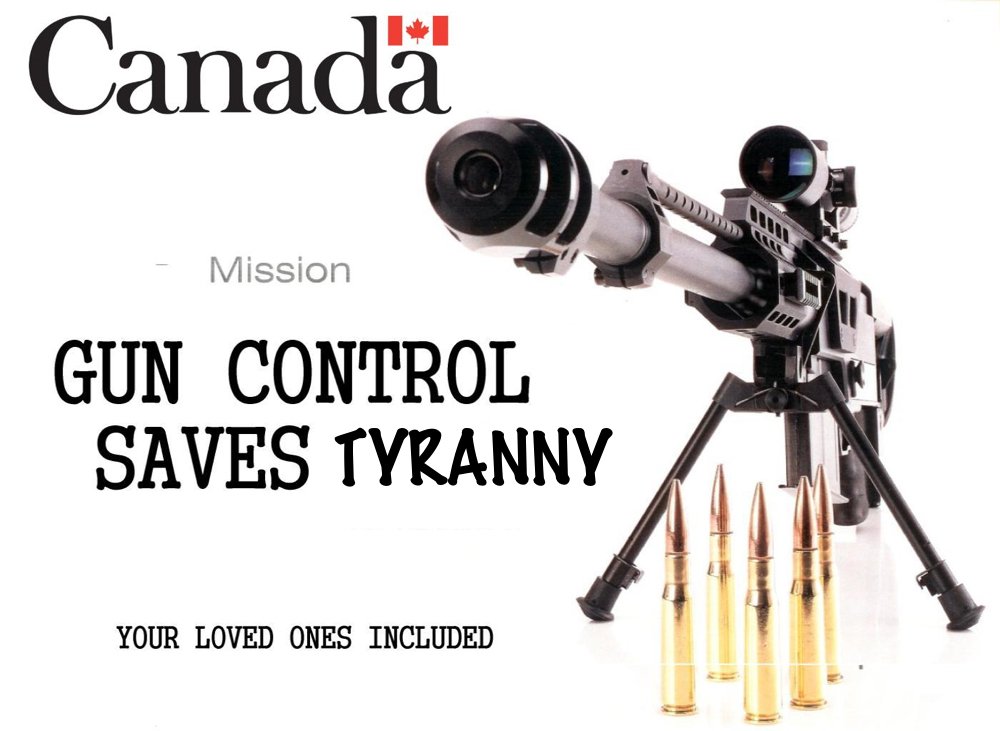 Canada gun control sign with rifle and bullets for Teen Fights Gun Control