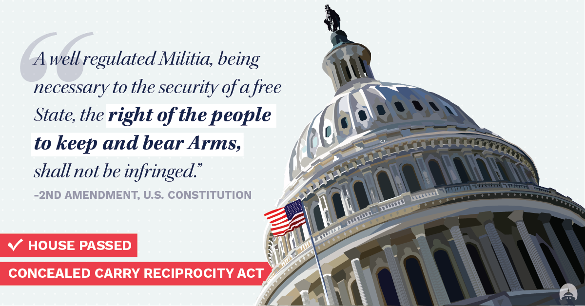 The Capitol dome with Second Amendment text for concealed carry