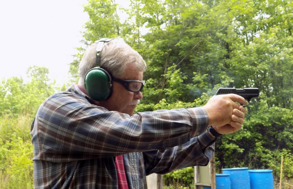 Bob Campbell shooting the Ruger EC9s pistol