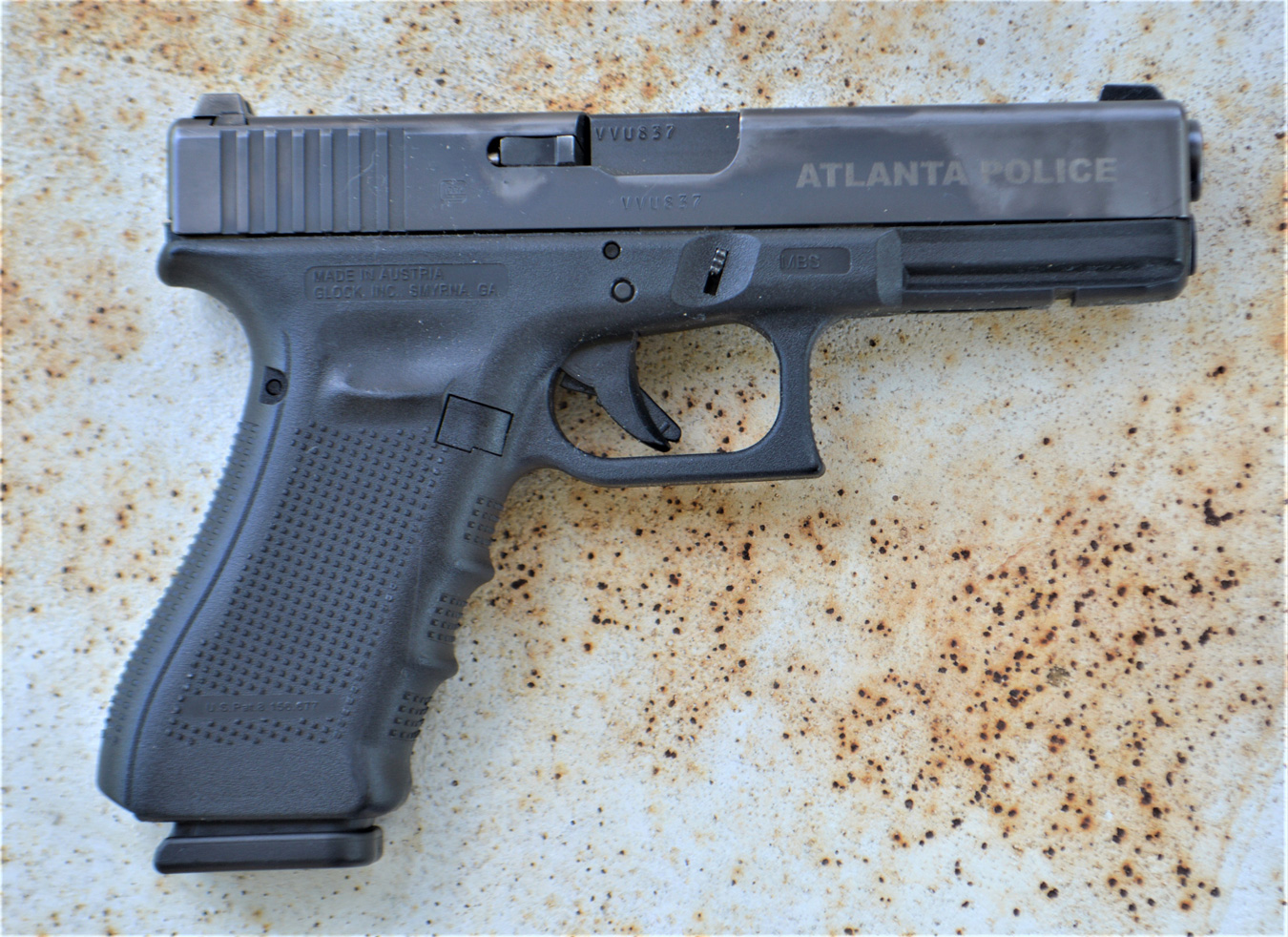 Used Glock 22 pistol left profile
