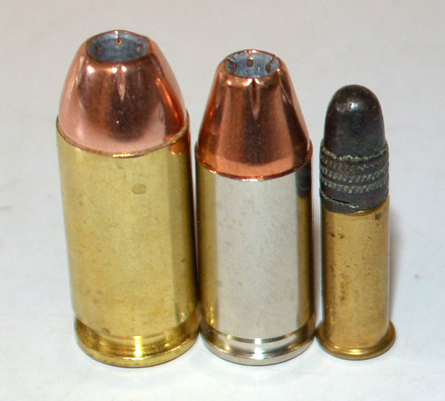 .40 S&W, 9mm and .22 LR bullets