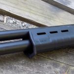 Remington Model 870 Tactical Magpul shotgun profile, quartering