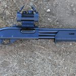 Remington Model 870 Tactical Magpul shotgun topped with a truglo sight