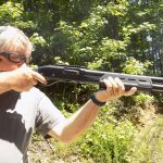 Bob Campbell hold the Remington Model 870 Tactical Magpul shotgun
