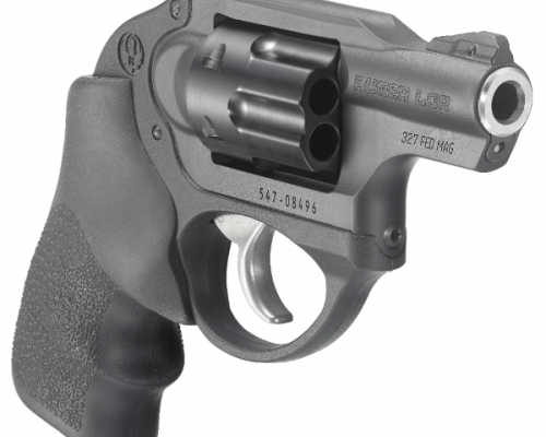 Ruger LCR 357 magnum revolver quartering right
