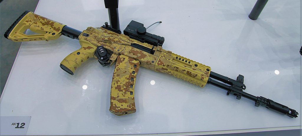 AK-12 rifle right profile with optic