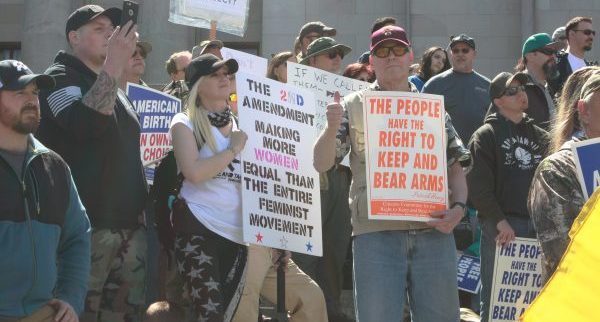 Pro Second Amendment protestors opposing gun control