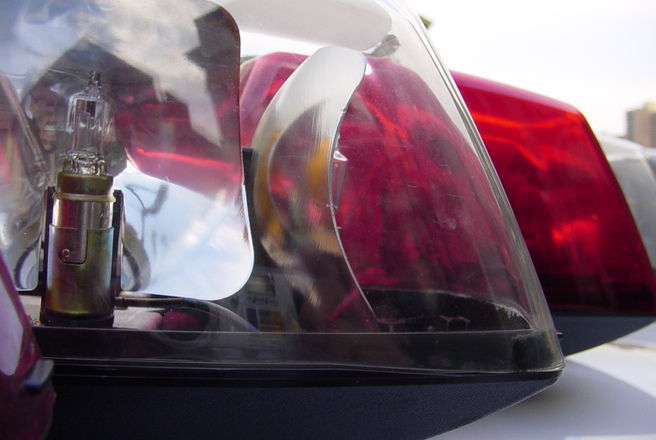 Light bar on a police cruiser