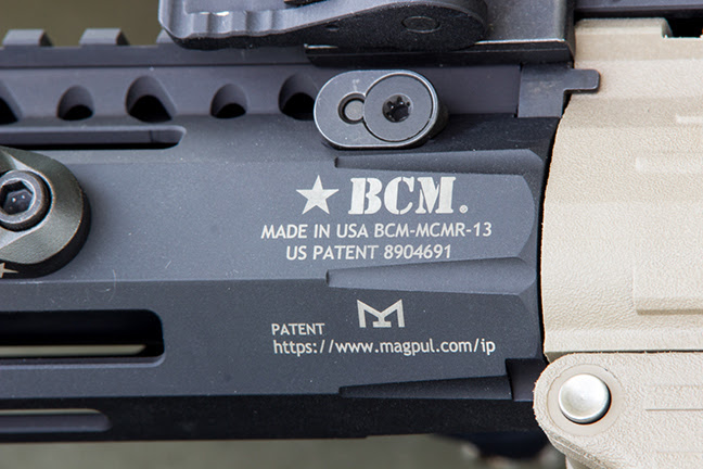 Bravo Company parts on the PolymAR-15, including at KMR Alpha fore end