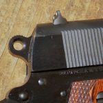 Rowel hammer on Colt Commander 1911 pistol