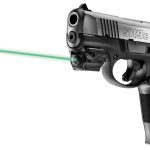 Green LaserMax laser on a Ruger SR9 handgun