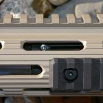 Gas block adjustment viewed through the factory handguard slot