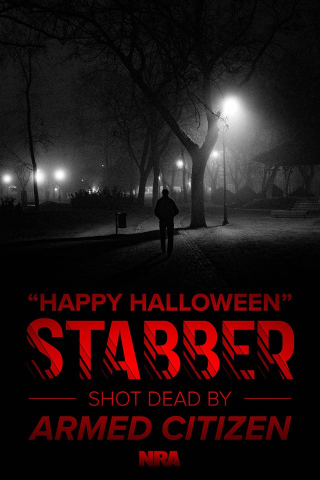 Armed Good Guys Happy Halloween poster from the NRA