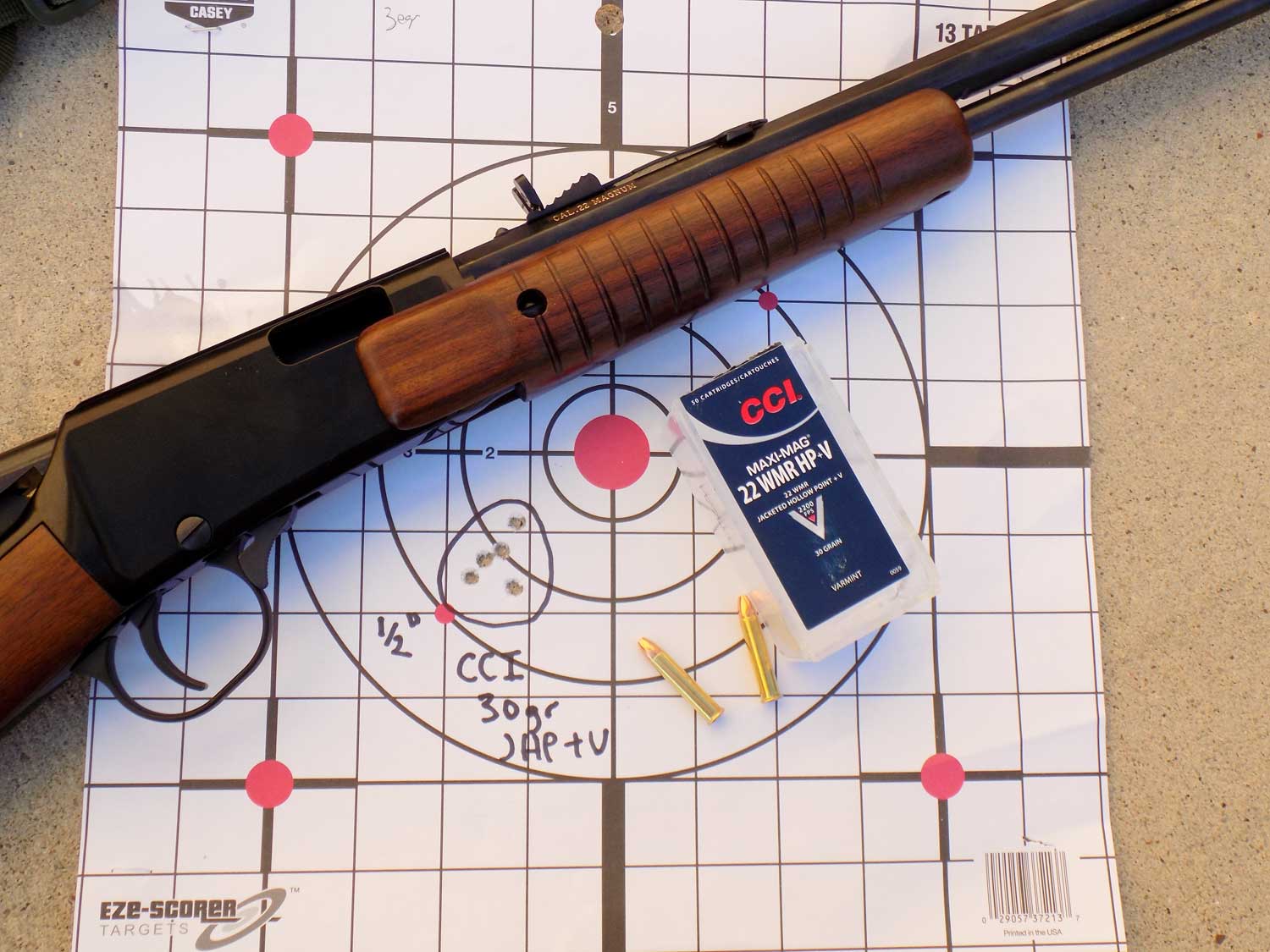 Henry Octagon rifle with CCI ammunition