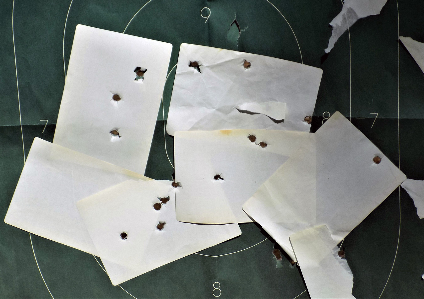 silhouette target with holes from a shotgun