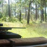 Bob Campbell shooting a Mossberg ATR rifle from a shooting rest