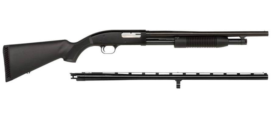 Maverick 88 shotgun with additional slug barrel