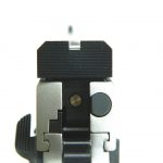 Adjustable rear sight on 1911 pistol