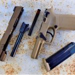 field stripped SIG P320 M17 handgun