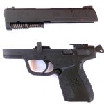 Springfield XDE with slide removed