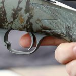 Proper finger placement on a rifle trigger