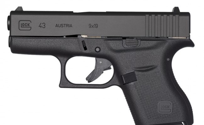Glock 43 black left profile Glock G43X