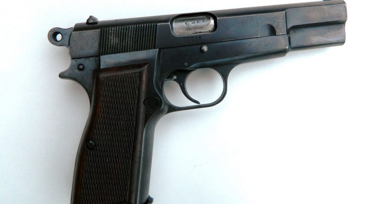 Browning Hi-Power pistol right profile