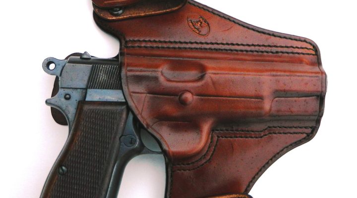 Hi-Power in a leather holster