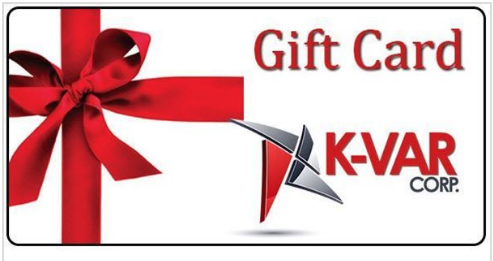 K-VAR gift card with red bow for Christmas