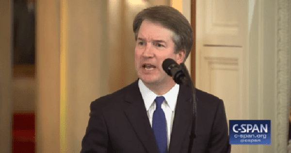 Supreme Court Justice Brett Kavanaugh speaking about a tough year for gun owners