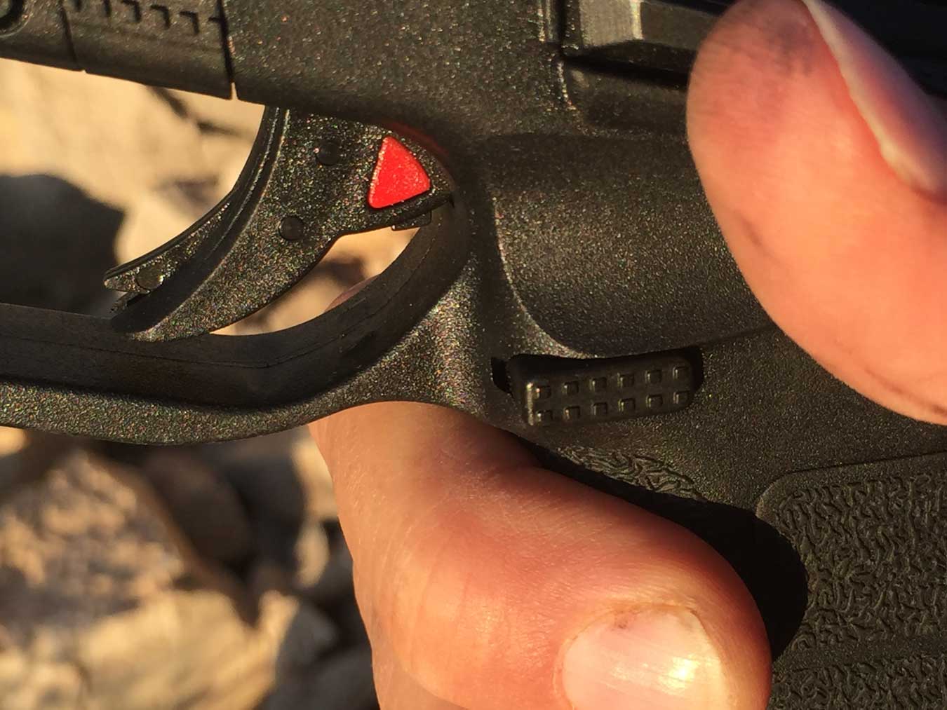 magazine release on the SAR 9 pistol