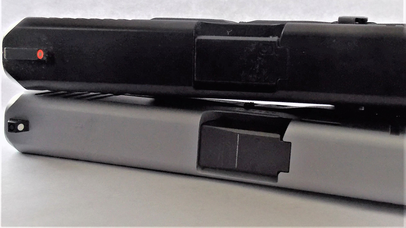 Glock 48 and Glock 19 slide comparison
