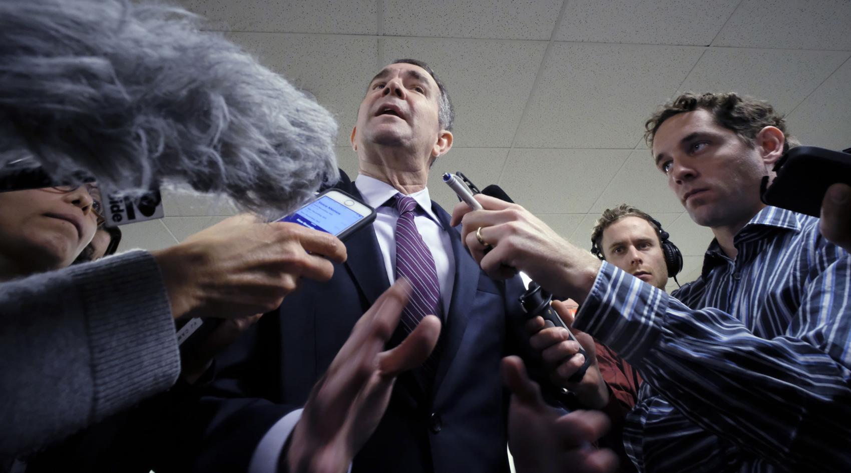 Governor Norton at a press conference regarding new gun control proposals