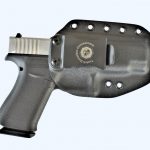 Slimline Glock 43X pistol in Kydex holster
